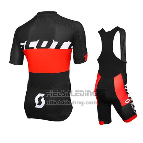 2016 Fietskleding Scott Zwart en Rood Korte Mouwen en Koersbroek