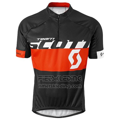 2016 Fietskleding Scott Zwart en Rood Korte Mouwen en Koersbroek