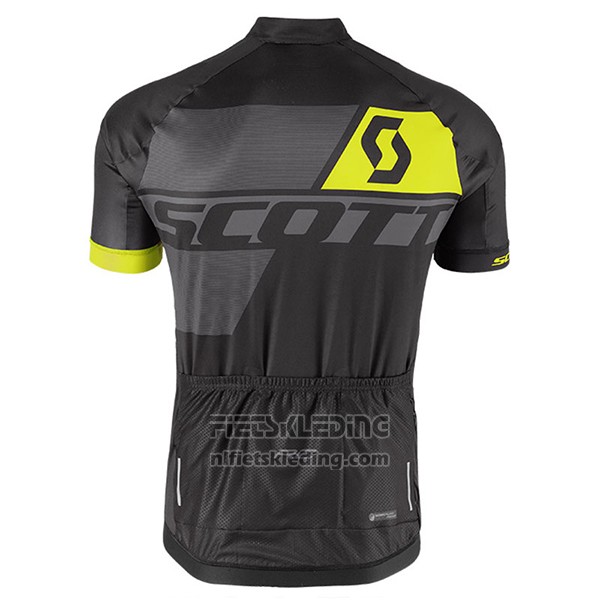 2017 Fietskleding Scott Geel en Zwart Korte Mouwen en Koersbroek