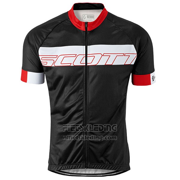 2017 Fietskleding Scott Zwart en Rood Korte Mouwen en Koersbroek