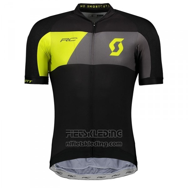 2018 Fietskleding Castelli Grijs Geel Zwart Korte Mouwen en Koersbroek