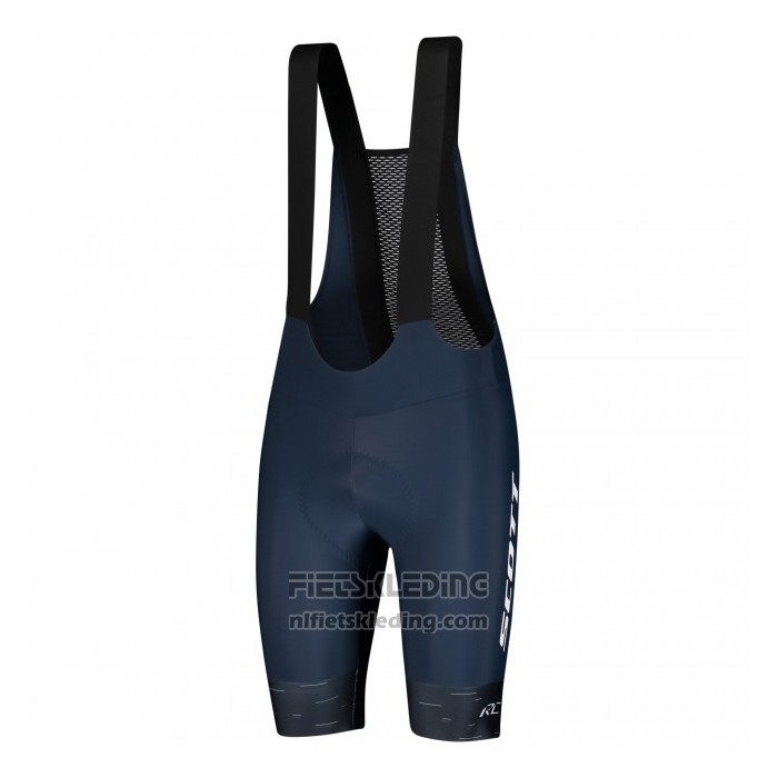2021 Fietskleding Scott Geel Donker Blauw Korte Mouwen en Koersbroek