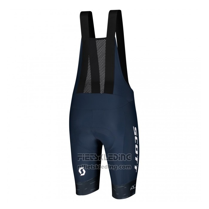 2021 Fietskleding Scott Geel Donker Blauw Korte Mouwen en Koersbroek