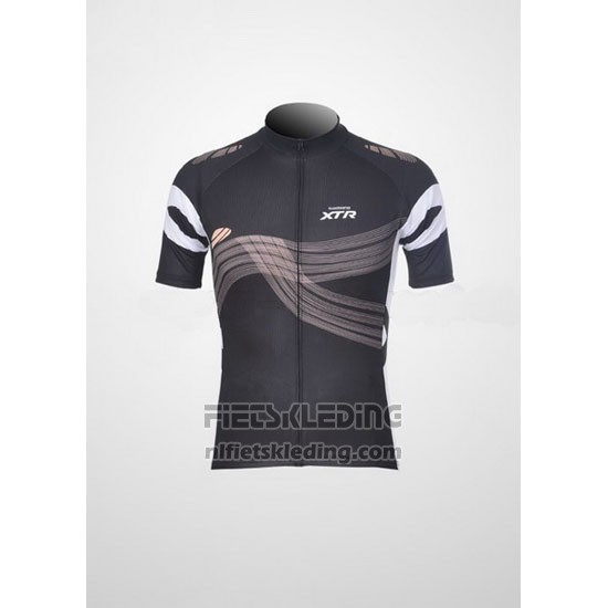 2012 Fietskleding Shimano Zwart en Oranje Korte Mouwen en Koersbroek