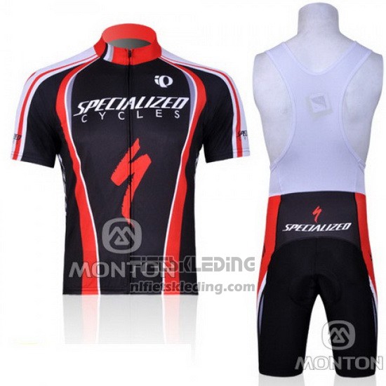 2011 Fietskleding Specialized Rood en Zwart Korte Mouwen en Koersbroek