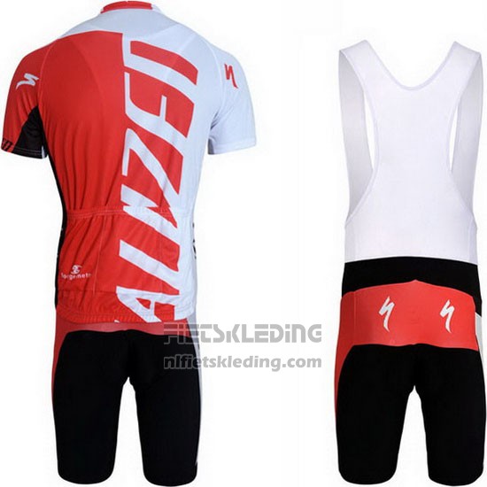 2012 Fietskleding Specialized Wit en Rood Korte Mouwen en Koersbroek