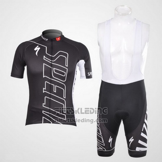 2012 Fietskleding Specialized Wit en Zwart Korte Mouwen en Koersbroek