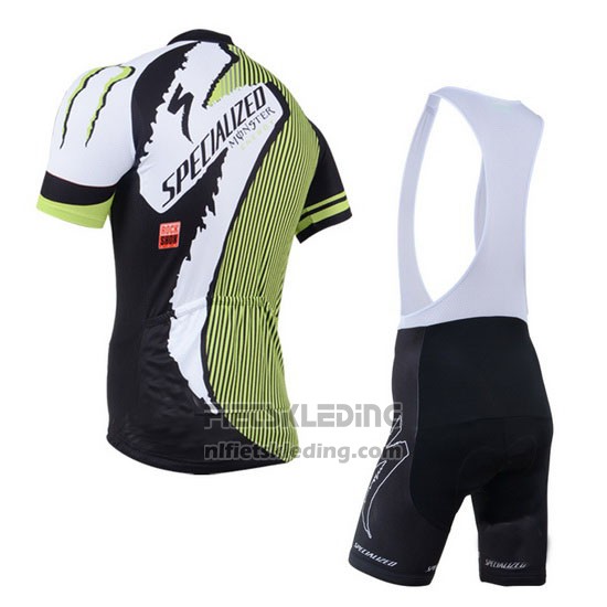 2014 Fietskleding Specialized Zwart en Groen Korte Mouwen en Koersbroek