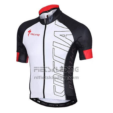 2015 Fietskleding Specialized Zwart en Wit Korte Mouwen en Koersbroek