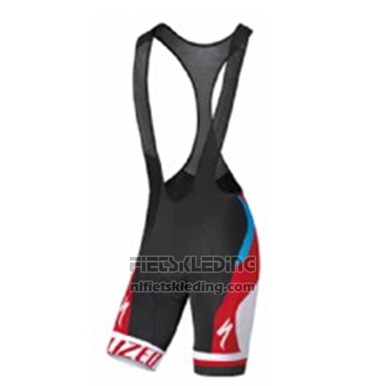 2016 Fietskleding Specialized Azuur en Rood Korte Mouwen en Koersbroek