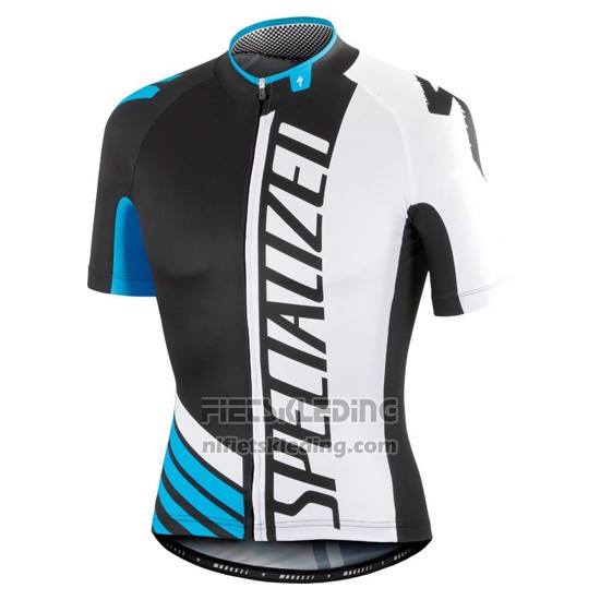 2016 Fietskleding Specialized Zwart en Blauw Korte Mouwen en Koersbroek
