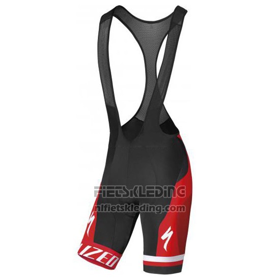 2016 Fietskleding Specialized Zwart en Rood Korte Mouwen en Koersbroek