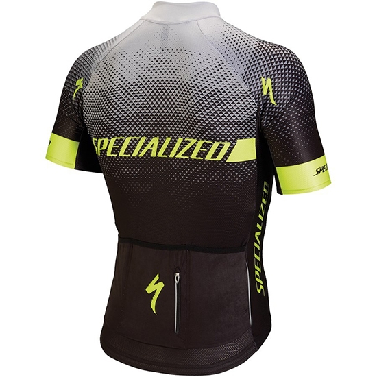 2018 Fietskleding Specialized Zwart Grijs Geel Korte Mouwen en Koersbroek