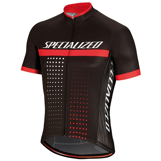 2018 Fietskleding Specialized Zwart Wit Rood Korte Mouwen en Koersbroek
