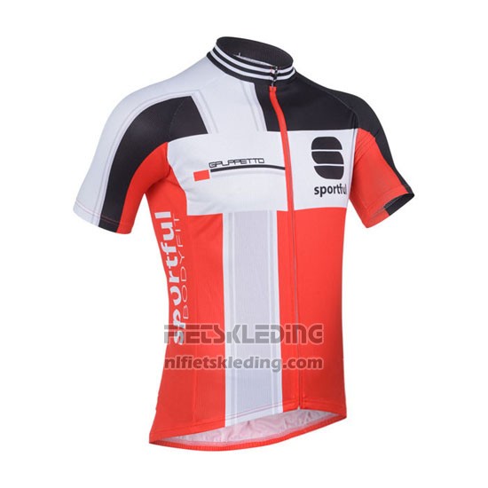 2013 Fietskleding Sportful Wit en Rood Korte Mouwen en Koersbroek