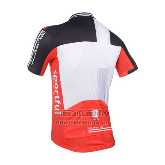 2013 Fietskleding Sportful Wit en Rood Korte Mouwen en Koersbroek