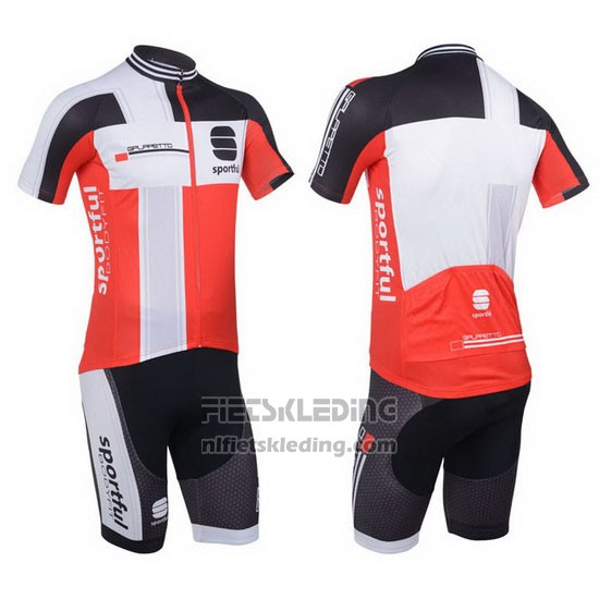 2013 Fietskleding Sportful Wit en Rood Korte Mouwen en Koersbroek