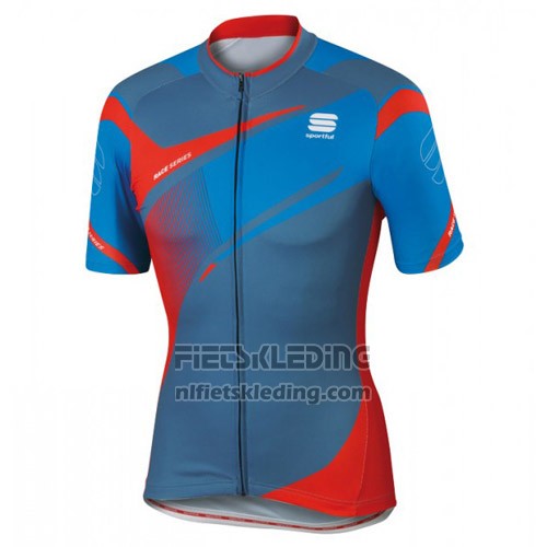2016 Fietskleding Sportful Rood en Blauw Korte Mouwen en Koersbroek