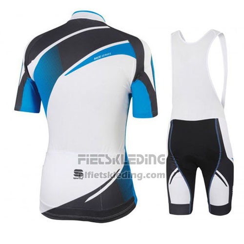 2016 Fietskleding Sportful Wit en Blauw Korte Mouwen en Koersbroek