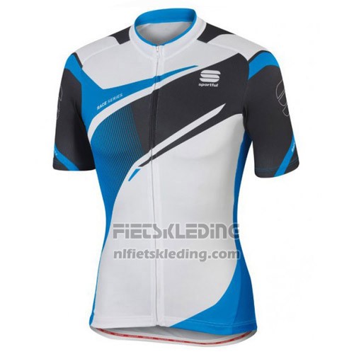 2016 Fietskleding Sportful Wit en Blauw Korte Mouwen en Koersbroek