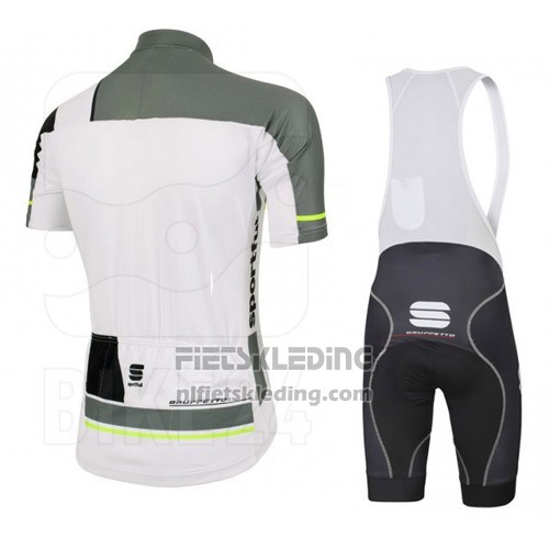 2016 Fietskleding Sportful Wit en Grijs Korte Mouwen en Koersbroek