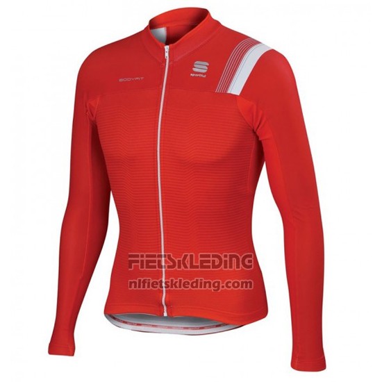 2016 Fietskleding Sportful Wit en Rood Lange Mouwen en Koersbroek