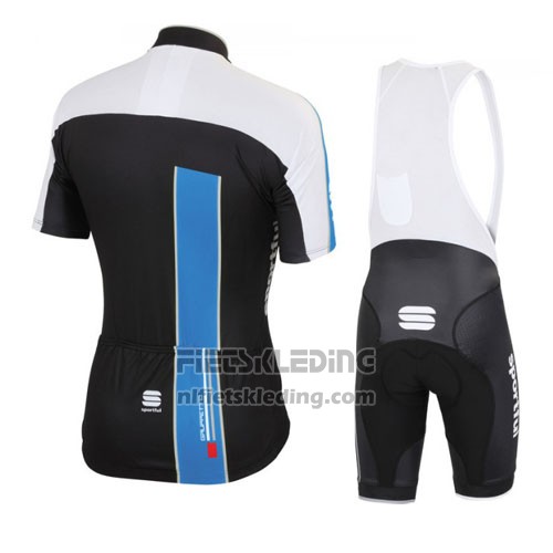 2016 Fietskleding Sportful Zwart Blauw Korte Mouwen en Koersbroek