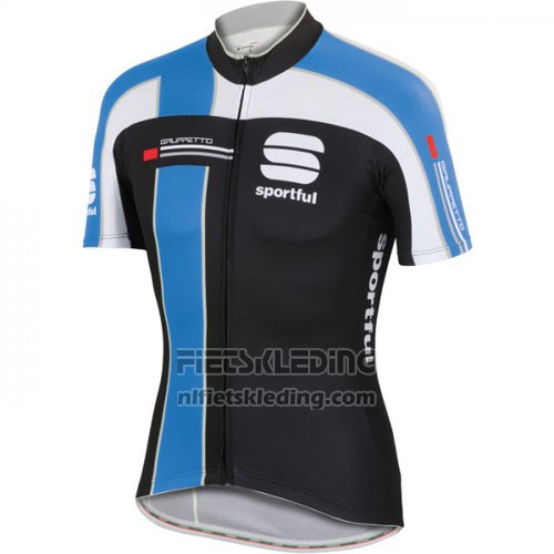 2016 Fietskleding Sportful Zwart Blauw Korte Mouwen en Koersbroek