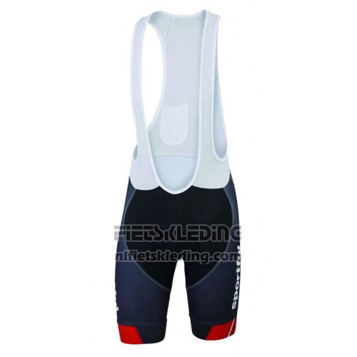 2016 Fietskleding Sportful Zwart en Blauw Korte Mouwen en Koersbroek