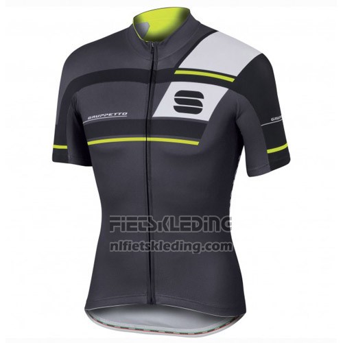 2016 Fietskleding Sportful Zwart en Groen Korte Mouwen en Koersbroek