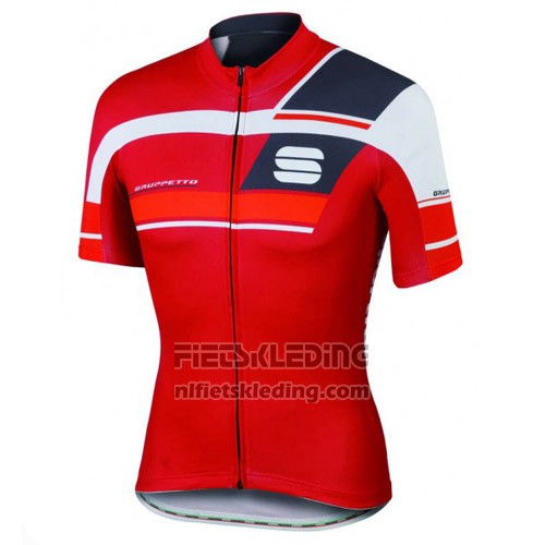 2016 Fietskleding Sportful Zwart en Rood Korte Mouwen en Koersbroek