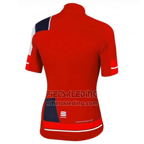 2016 Fietskleding Sportful Zwart en Rood Korte Mouwen en Koersbroek