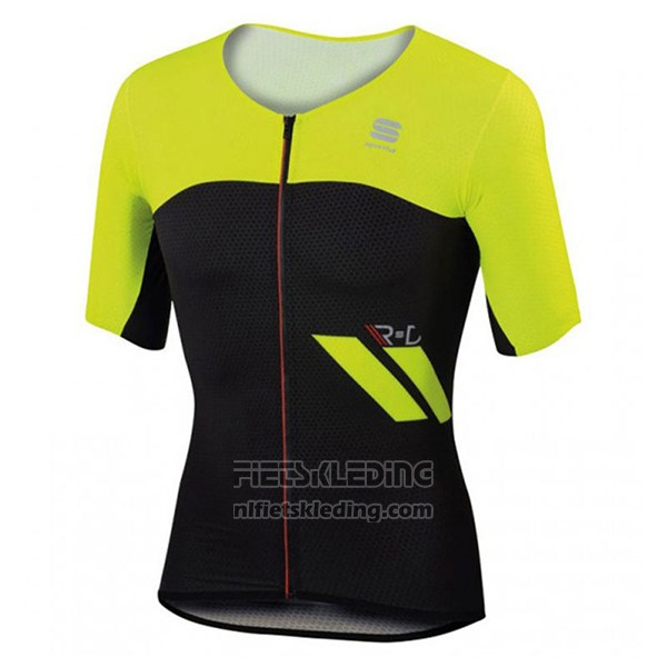 2017 Fietskleding Sportful Geel en Zwart Korte Mouwen en Koersbroek