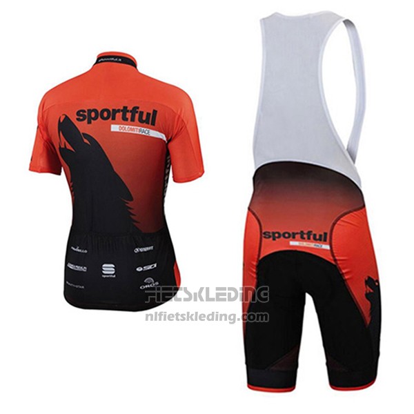 2017 Fietskleding Sportful Oranje Korte Mouwen en Koersbroek