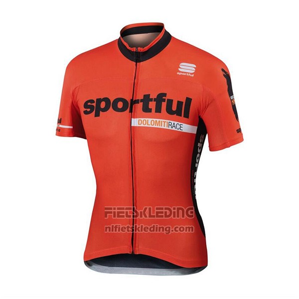 2017 Fietskleding Sportful Oranje Korte Mouwen en Koersbroek