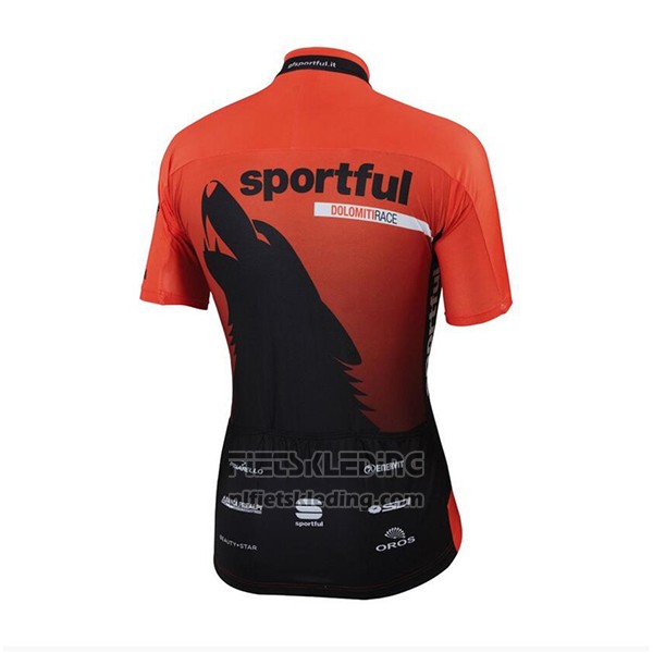 2017 Fietskleding Sportful Oranje Korte Mouwen en Koersbroek
