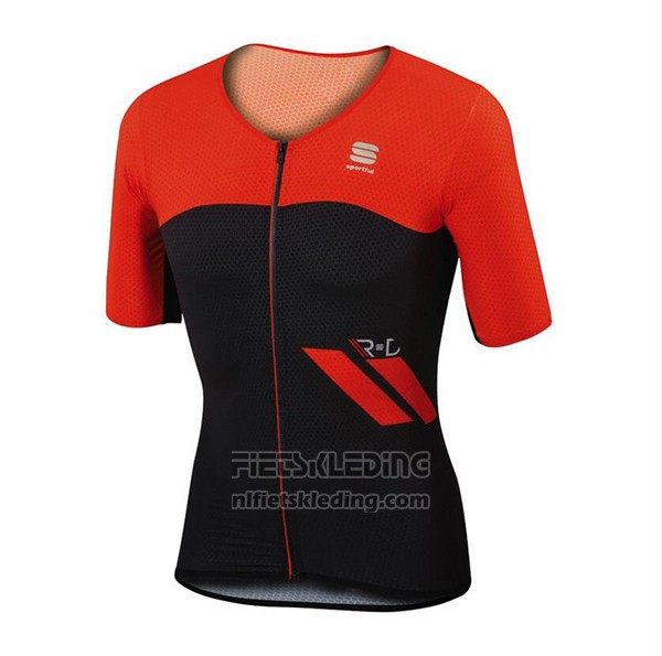 2017 Fietskleding Sportful Rood en Zwart Korte Mouwen en Koersbroek