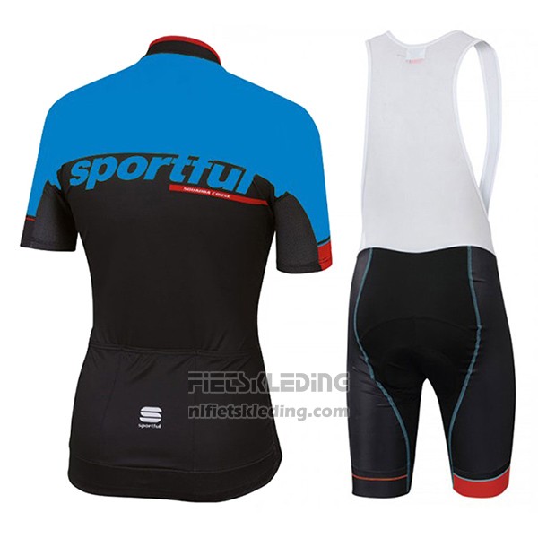 2017 Fietskleding Sportful Sc Blauw en Zwart Korte Mouwen en Koersbroek
