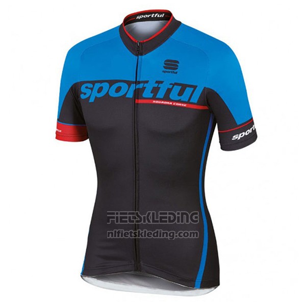 2017 Fietskleding Sportful Sc Blauw en Zwart Korte Mouwen en Koersbroek