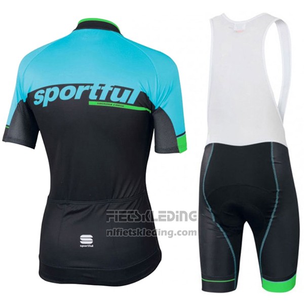 2017 Fietskleding Sportful Sc Lichtblauw en Zwart Korte Mouwen en Koersbroek