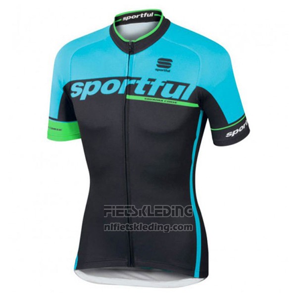 2017 Fietskleding Sportful Sc Lichtblauw en Zwart Korte Mouwen en Koersbroek