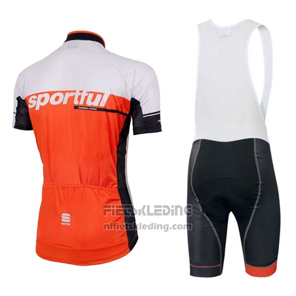 2017 Fietskleding Sportful Sc Wit en Oranje Korte Mouwen en Koersbroek