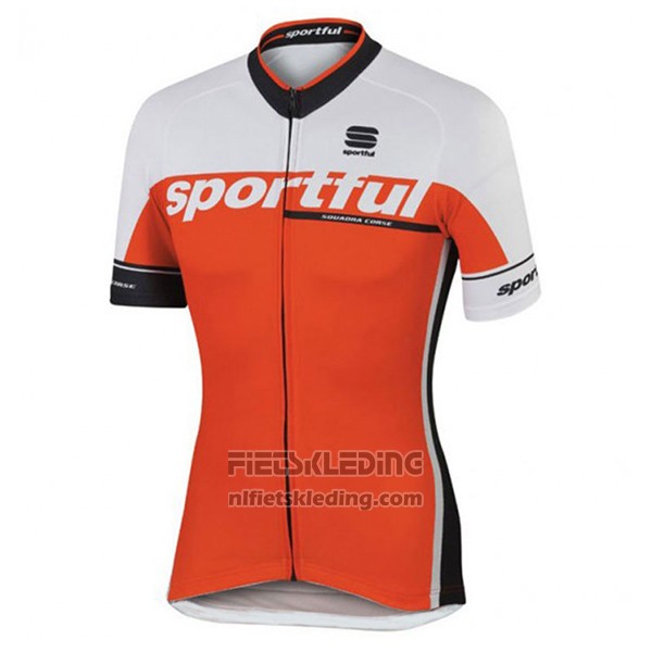 2017 Fietskleding Sportful Sc Wit en Oranje Korte Mouwen en Koersbroek