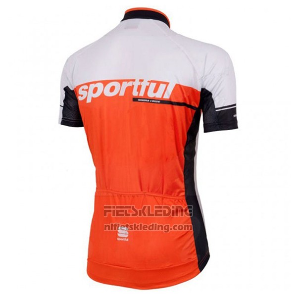 2017 Fietskleding Sportful Sc Wit en Oranje Korte Mouwen en Koersbroek