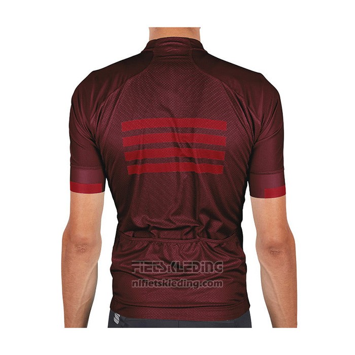 2021 Fietskleding Sportful Donker Rood Korte Mouwen en Koersbroek