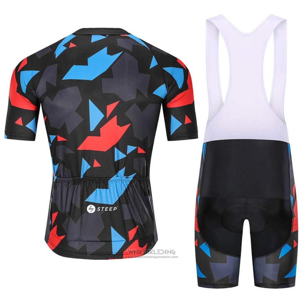 2021 Fietskleding Steep Zwart Rood Blauw Korte Mouwen en Koersbroek
