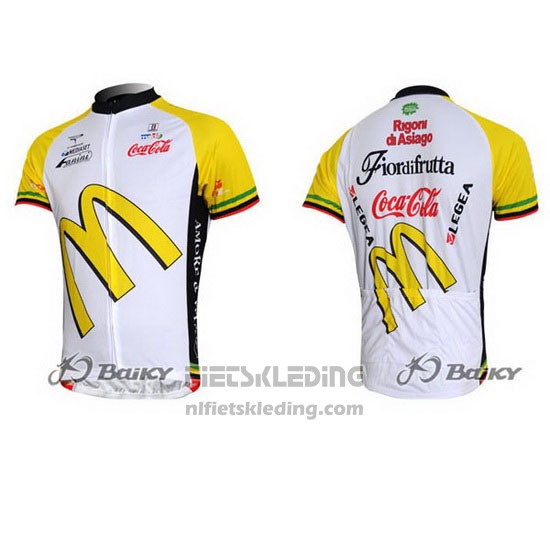 2011 Fietskleding McDonalds Wit en Geel Korte Mouwen en Koersbroek