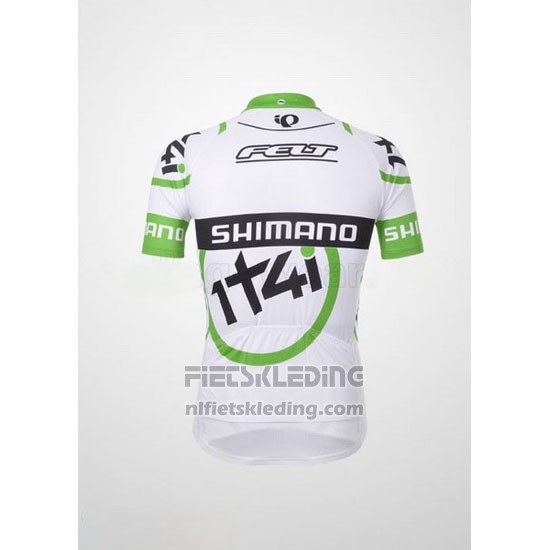 2012 Fietskleding 1t4i Wit en Groen Korte Mouwen en Koersbroek