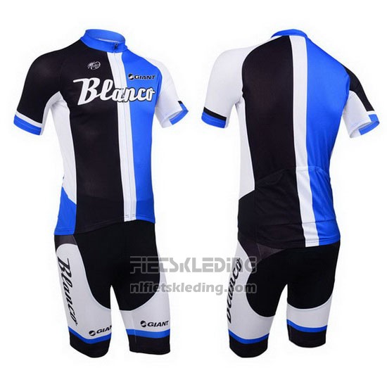 2013 Fietskleding Blanco Zwart en Blauw Korte Mouwen en Koersbroek