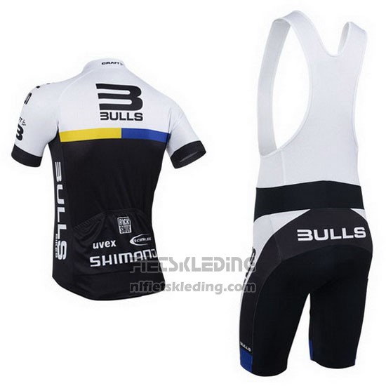 2013 Fietskleding Bulls Zwart en Wit Korte Mouwen en Koersbroek